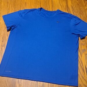 Nike Men's Athletic Blue Dri-FIT Shirt - XL